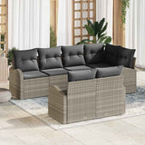 vidaXL Tuinbank Set Zwart poly rattan