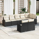vidaXL Tuinbank Set 8 pcs poly rattan