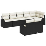 vidaXL Tuinbank Set 8 pcs poly rattan