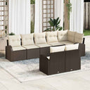 vidaXL Tuinbank Set 8 pcs poly rattan