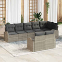 vidaXL Tuinbank Set 8 pcs poly rattan