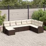 vidaXL Garden Bench Set with Cushion Black Poly Rattan
