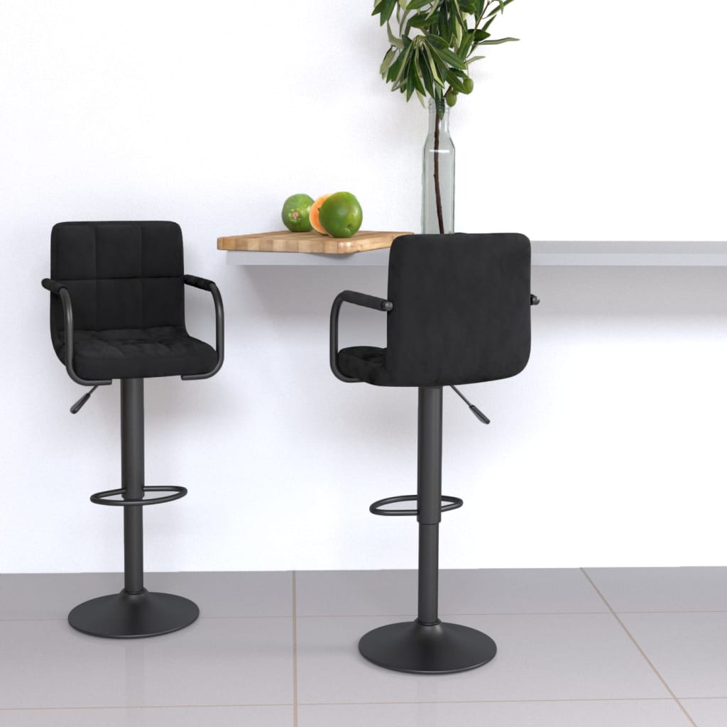 vidaXL Bar Stool velvet black