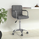 vidaXL Office Swivel Chair Fabric Light Grey