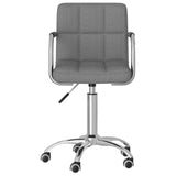 vidaXL Office Swivel Chair Fabric Light Grey