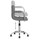 vidaXL Office Swivel Chair Fabric Light Grey