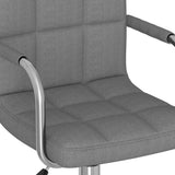 vidaXL Office Swivel Chair Fabric Light Grey