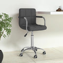 vidaXL Office Swivel Chair Fabric Light Grey