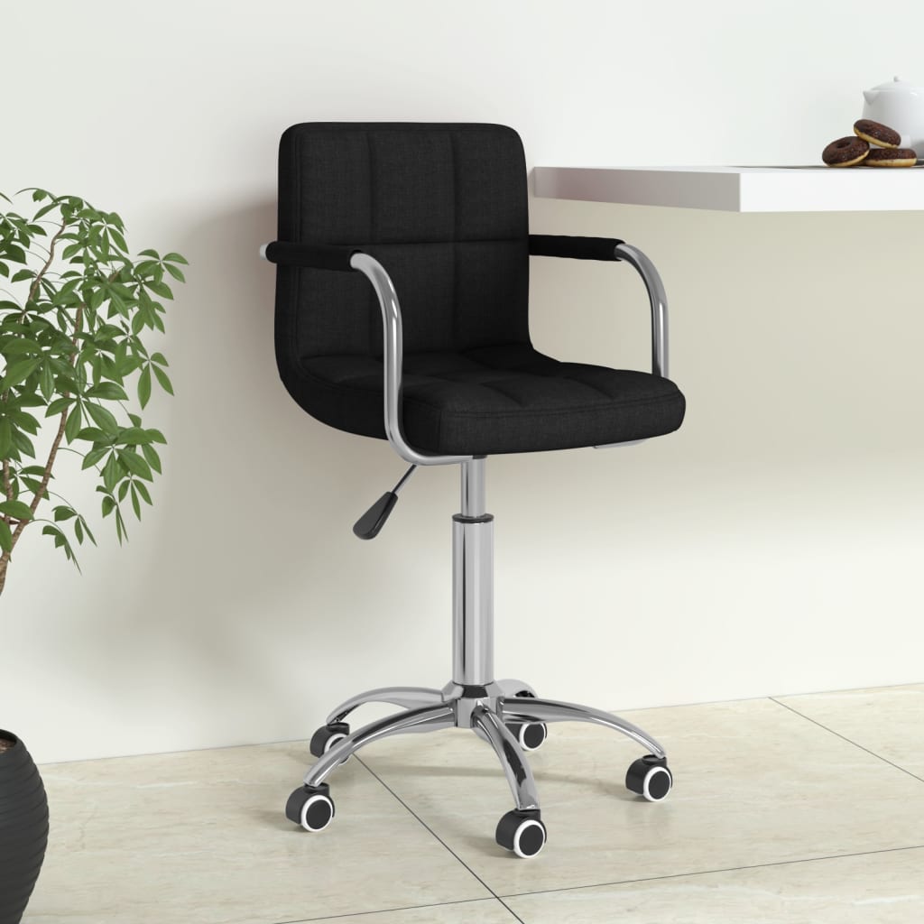 vidaXL Office Swivel Chair Fabric Light Grey