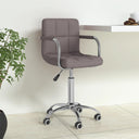 vidaXL Office Swivel Chair Fabric Light Grey