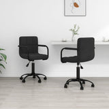 vidaXL Eetkamerstoelen draaibaar 4 st fluweel zwart