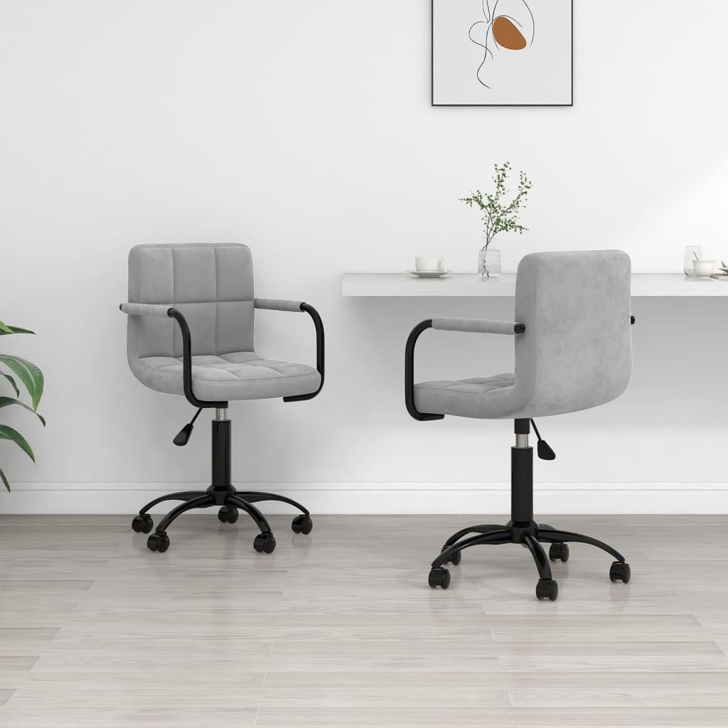 vidaXL Eetkamerstoelen draaibaar 4 st fluweel zwart