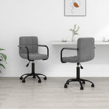 vidaXL Eetkamerstoelen draaibaar 4 st fluweel zwart