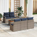 vidaXL Ensemble de banquettes de jardin avec coussin 6 pcs Gris rotin synthétique