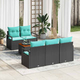 vidaXL Ensemble de banquettes de jardin avec coussin 6 pcs Gris rotin synthétique