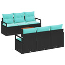 vidaXL Ensemble de salon de jardin avec coussins 7 pcs Résine tressée gris