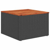 vidaXL Tuinbank Set met kussen 8 pcs Zwart poly rattan