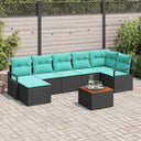 vidaXL Salon de jardin avec coussins 8 pcs Résine tressée Gris