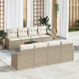 vidaXL Garden Sofa Set with cushions 9 pcs Black poly rattan