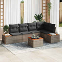 vidaXL Tuinbank Set met kussen 5 pcs Zwart Poly rattan