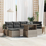 vidaXL 7-Piece Garden Sofa Set with Cushions Black and Cream