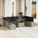 vidaXL Garden Sofa Set with Cushions with Storage 10 pcs Black and Cream