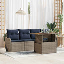 vidaXL Garden Sofa Set 5 pcs Grey and Navy Blue