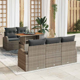 vidaXL Garden Bench Set with Cushion 6 pcs Black and Cream
