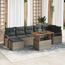 vidaXL Garden Dining Set with Cushions 8 pcs Black and Cream