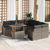 vidaXL Tuin Eettafel Set met kussen Zwart en Crème 100 x 55 x 73 cm