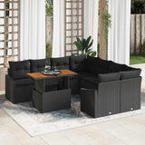 vidaXL Tuin Eettafel Set met kussen Zwart en Crème 100 x 55 x 73 cm