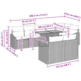 vidaXL Garden Dining Set with Cushions 9 pcs Black and Teal