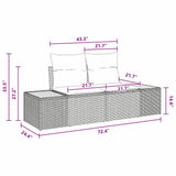 vidaXL Tuin Eettafel Set met kussen 5 pcs Zwart en Beige