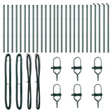 vidaXL Fence Post. 26 pcs Green 3.2 x 3.2 x 80 cm