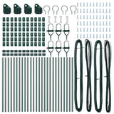 vidaXL Fence Post. 26 pcs Green 3.2 x 3.2 x 80 cm