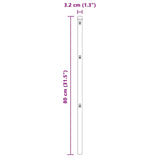 vidaXL Fence Post. 26 pcs Green 3.2 x 3.2 x 80 cm