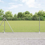 vidaXL Hekpaal met betonbasis 26 st Groen Gepoedercoat staal