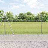 vidaXL Hekpaal met betonbasis 26 st Groen Gepoedercoat staal