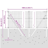 vidaXL Hek met Paal Groen 0,4 x 10 m Staal en PVC