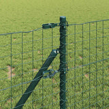 vidaXL Hek met Paal Groen 0,4 x 10 m Staal en PVC