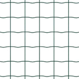 vidaXL Hek met Paal Groen 0,4 x 10 m Staal en PVC