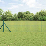 vidaXL Hek met Paal Groen 0,4 x 10 m Staal en PVC
