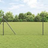 vidaXL Hek met Paal Groen 0,4 x 10 m Staal en PVC