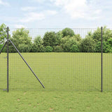 vidaXL Hek met Paal Groen 0,4 x 10 m Staal en PVC