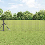 vidaXL Hek met Paal Groen 0,4 x 10 m Staal en PVC