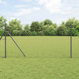vidaXL Hek met Paal Groen 0,4 x 10 m Staal en PVC