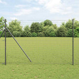 vidaXL Hek met Paal Groen 0,4 x 10 m Staal en PVC