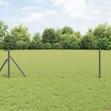 vidaXL Hek met Paal Groen 0,4 x 10 m Staal en PVC