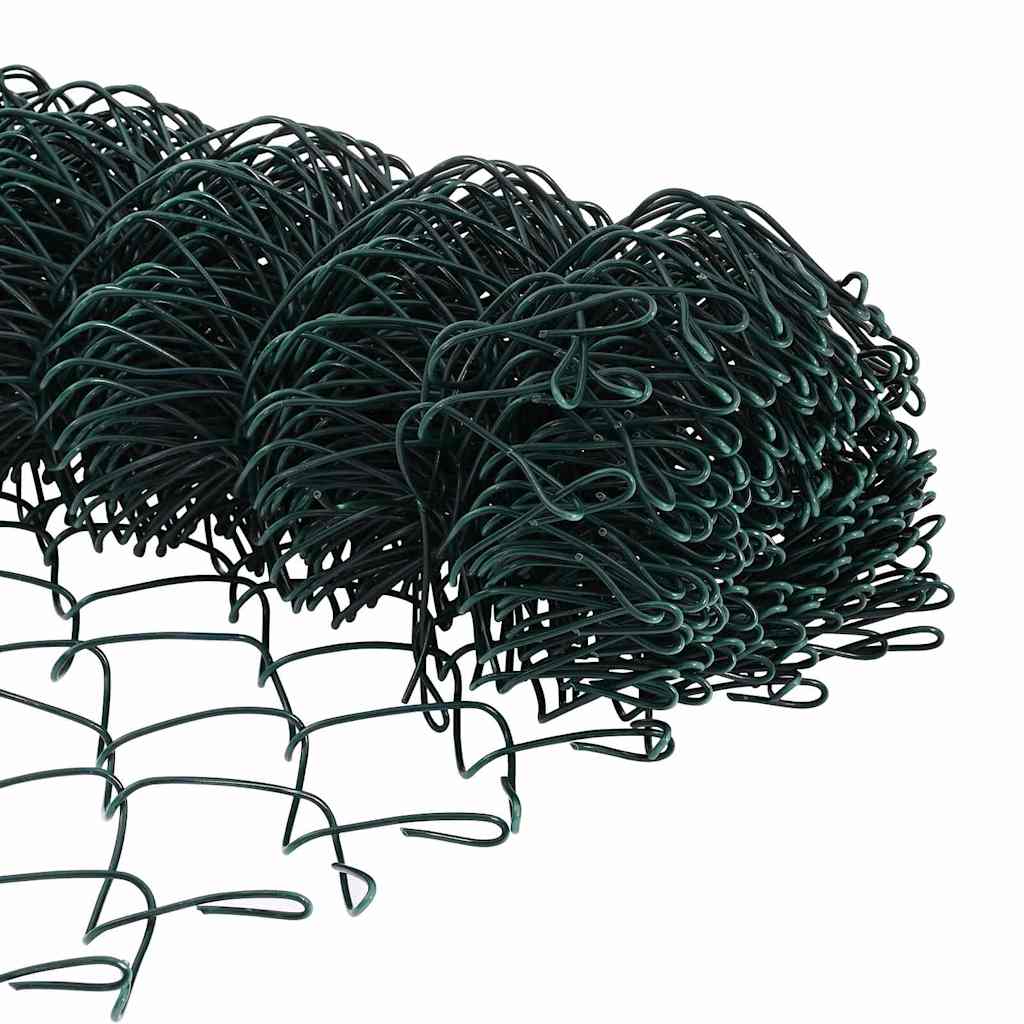 vidaXL Hekpaal. Groen 10 x 0,4 m (40 x 40 mm gaas) Staal en PVC