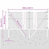vidaXL Hekpaal. Groen 10 x 0,4 m (40 x 40 mm gaas) Staal en PVC